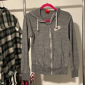 Womens Nike Gray Zip Up Hoodie Size Medium